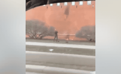 An unknown man threw a "Molotov cocktail" at the wall of the Kremlin