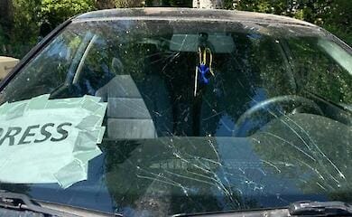 Occupiers fired on a car with journalists
