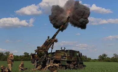 APU used French self-propelled guns Caesar (photo)