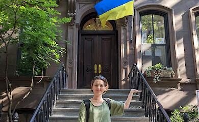 The flag of Ukraine appeared on the house of Carrie Bradshaw