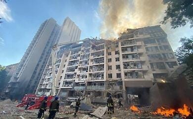 Explosions rocked Kyiv for the second time in a day