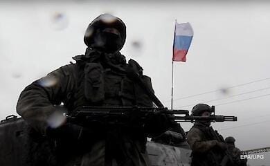 The occupiers showed footage of the first day of the war and the attack on Ukraine
