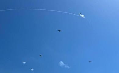There is an air battle in the sky over Odessa