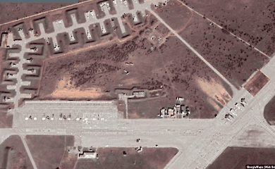 Military airfield in Novofedorovka