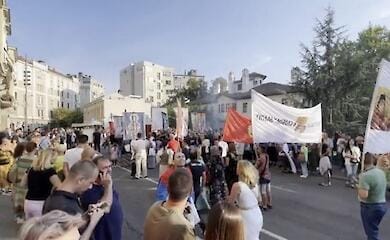 Protest against LGBT pride held in Serbian Belgrade