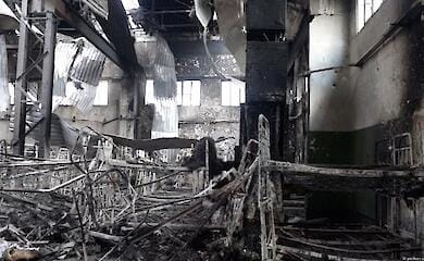 The prosecutor's office said that a charge from a flamethrower could have been blown up in the colony