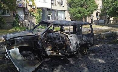Artem Bardin's car blew up in Berdyansk