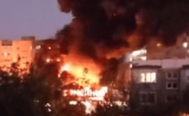 A military aircraft crashed into a residential building in Russia