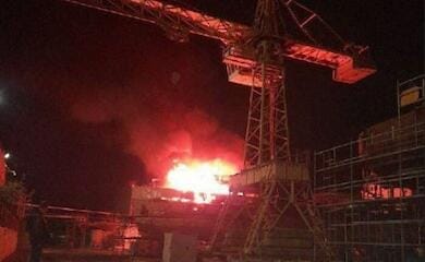 A fire broke out in the port of Astrakhan, where Iranian drones are being delivered
