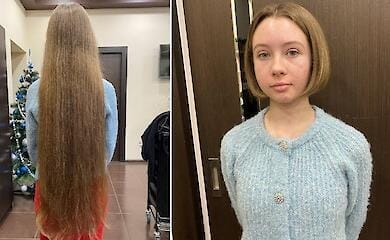 Schülerin aus Kropivnitskiy schneidet ihre Sense ab, um der AFU zu helfen