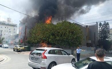 Large-scale fire at Russian cultural centre in Cyprus