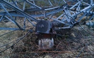 In Russia, in the Leningrad region, one of the poles of a power line exploded