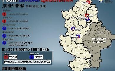 In 9 August, Russians killed three residents of Donetsk region