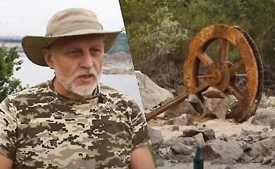 Arch&auml;ologen finden antike Artefakte in der N&auml;he von Khortytsya, das nach der Sprengung des Kakhovskaya HPP seicht wurde 