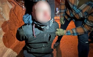The saboteur hid petrol station bombs in a kettle and buckets