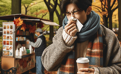 In autumn, people are particularly susceptible to catching colds
