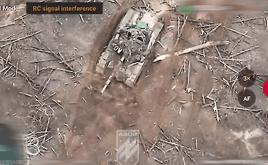 Die Nationalgarde zerst&ouml;rte einen feindlichen Panzer mit Hilfe einer Drohne