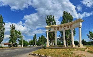Die Besetzer st&uuml;rmten den Bahnhof in Kherson, wo sich ein Evakuierungszug befand