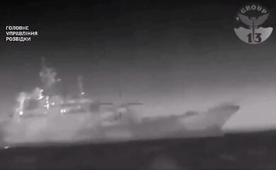 Die AFU zerst&ouml;rt das russische gro&szlig;e Landungsschiff Caesar Kunikov