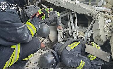 Ein Rentner wurde unter den Tr&uuml;mmern in Kharkiv gerettet