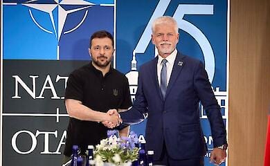 On the margins of the NATO summit in Washington, Ukrainian President Volodymyr Zelensky met with Czech President Petr Pavel