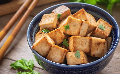 The easiest and most delicious recipe for fried tofu. And five more great recipes