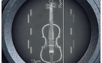 Scientists have created the world's smallest violin - smaller than a hair