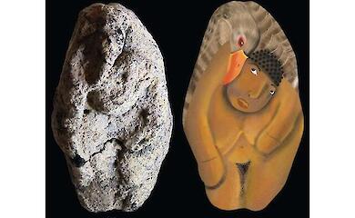 Eine 12.000 Jahre alte Figur einer Frau mit einer Gans wurde in Israel gefunden