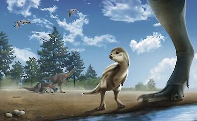 pelzige Dinosaurier Rekonstruktion