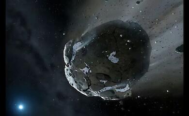 Illustratives Bild eines Asteroiden