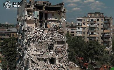 Skutki ataku Rosjan na Kijów, 2 lipca 2026 r.