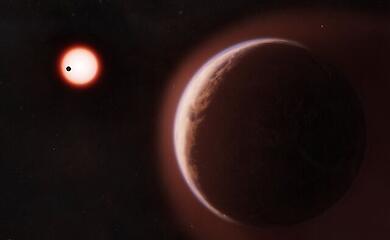 Bei einem weit entfernten Planeten in der bewohnbaren Zone wurde eine Atmosph&auml;re entdeckt