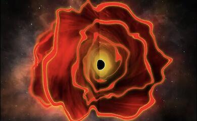 Astronomen haben ein Schwarzes Loch von der Größe des Sonnensystems entdeckt